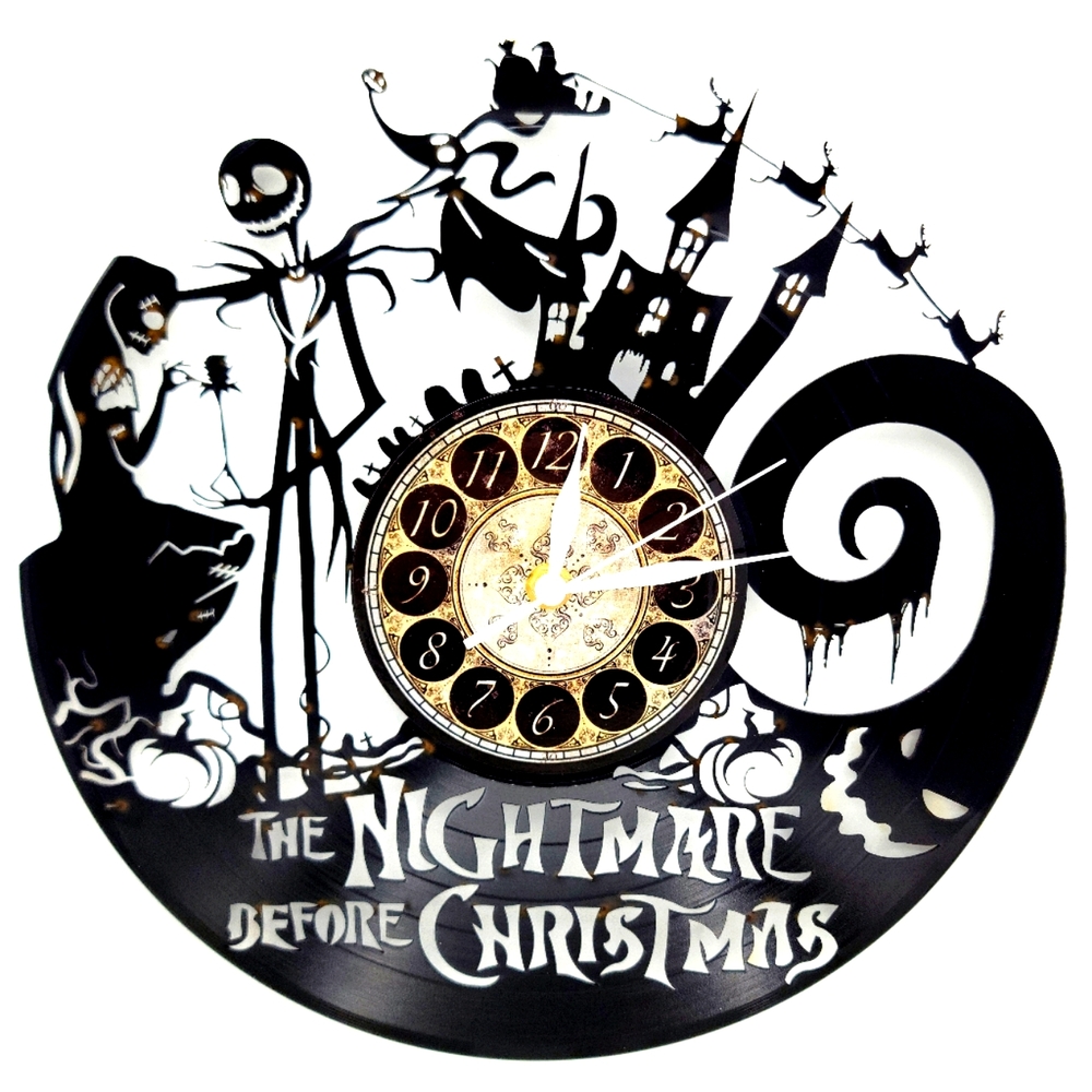 THE NIGHTMARE BEFORE CHRISTMAS vinyl record clock